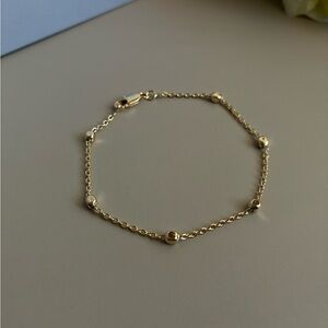 Delicate 18k gold plated Bead Chain Bracelet - Women Jewelry